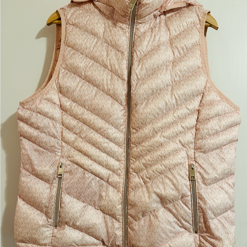 Michael Kors Pale Pink Quilted Women's Vest